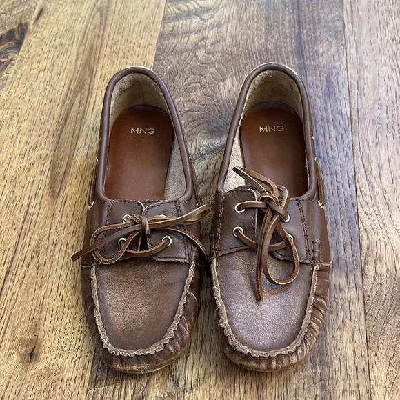 MNG Woman’s Leather Loafers Size 36/6 - Picture 2 of 7